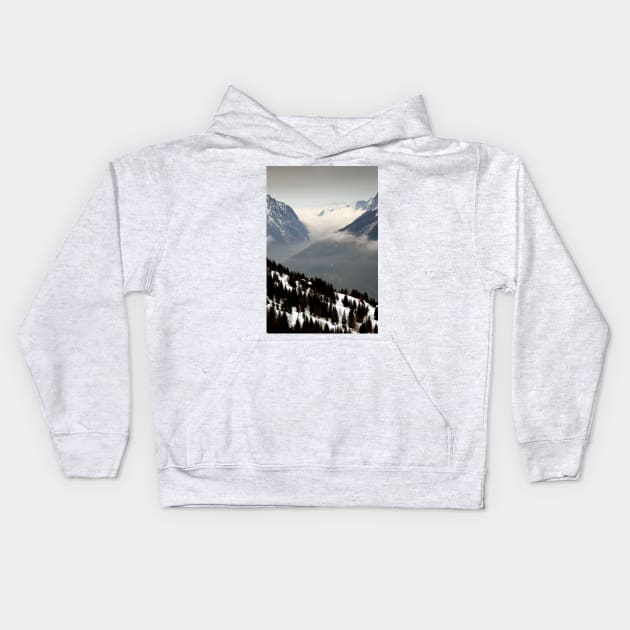 Alpe d'Huez Vaujany French Alps France Kids Hoodie by AndyEvansPhotos